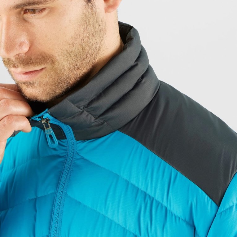 Pánské Zateplené Bundy Salomon Essential Xwarm Down Tyrkysové | CZ 89PROGQ